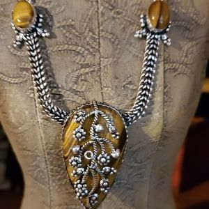 Tiger's Eye Ethnic Handmade  Necklace